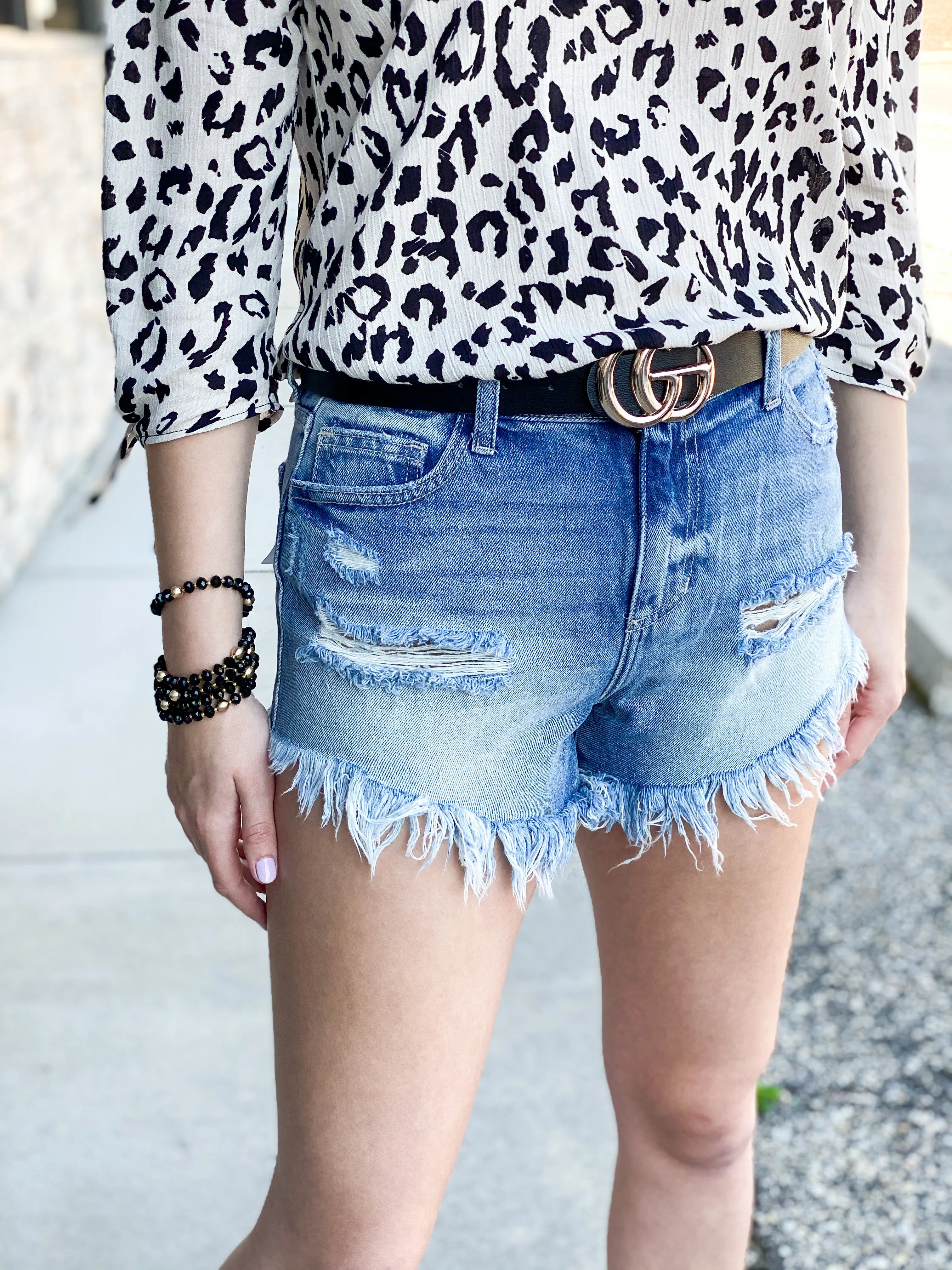 Hayes Distressed Shorts