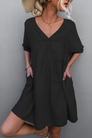 Hazel Blues® | Tie Back Pocket Mini Dress