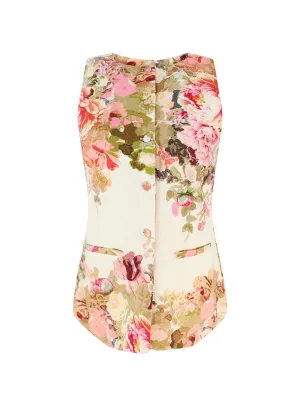 Hemant and Nandita Waist Coat in Off-White Mix