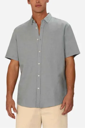 Industrie The Tennyson Linen Blend Short Sleeve Shirt