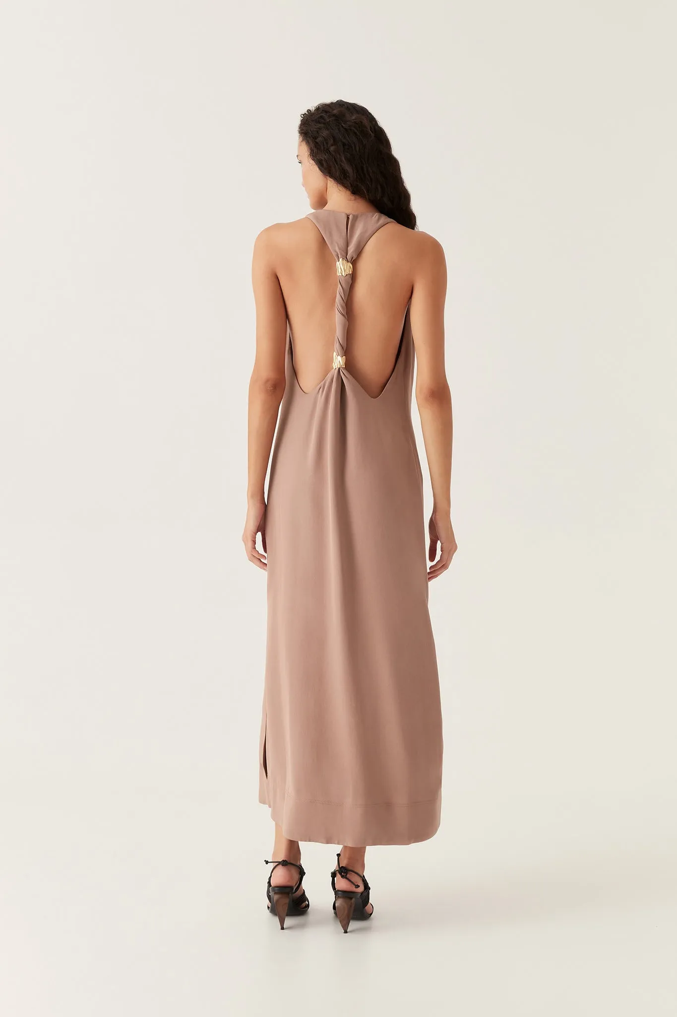 Intrigue Twist Back Maxi Dress
