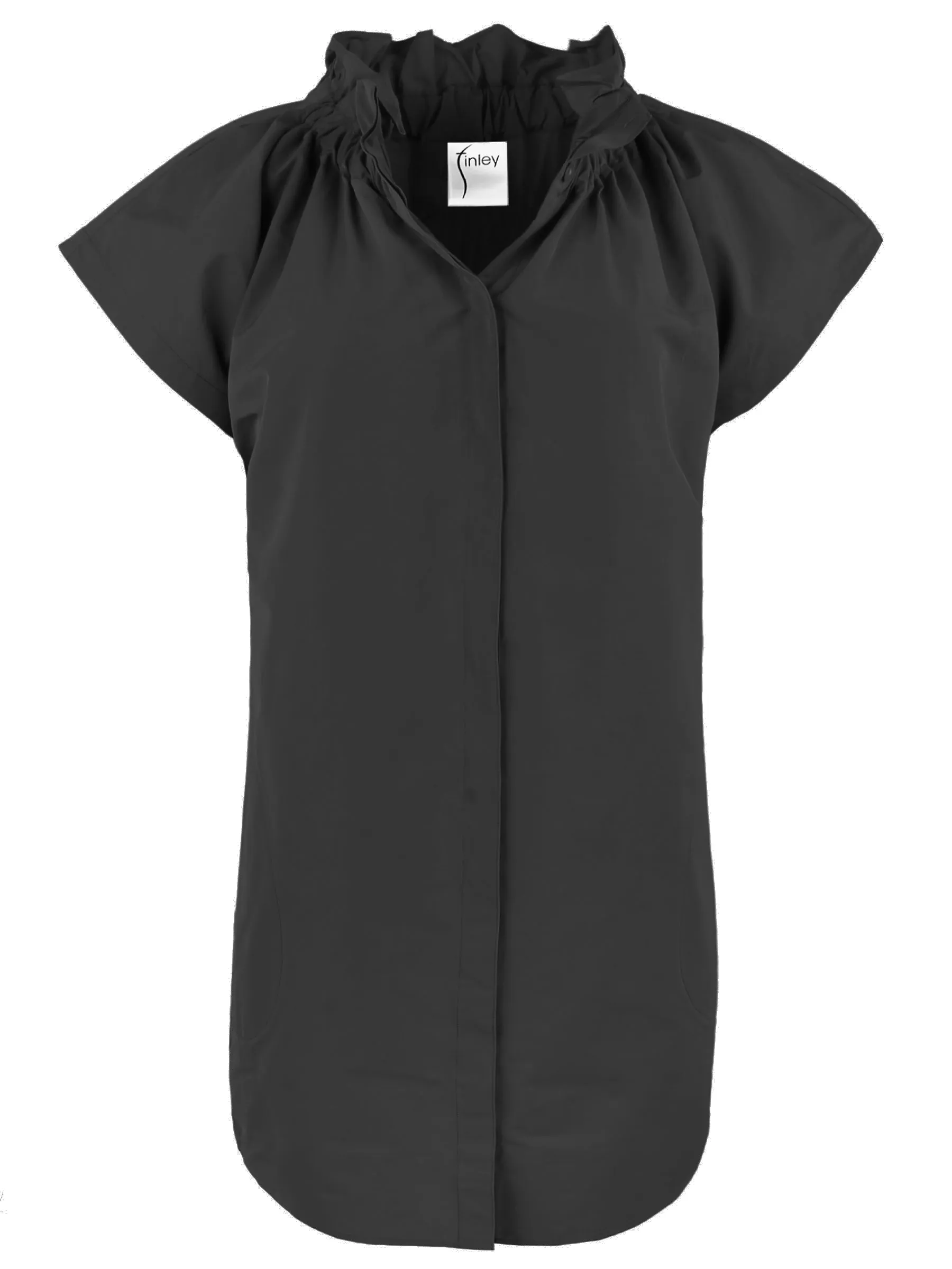 Jenny Shirt Dress Black Taffeta