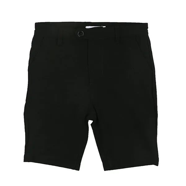 Jersey Cotton Black Dress Shorts by Motu