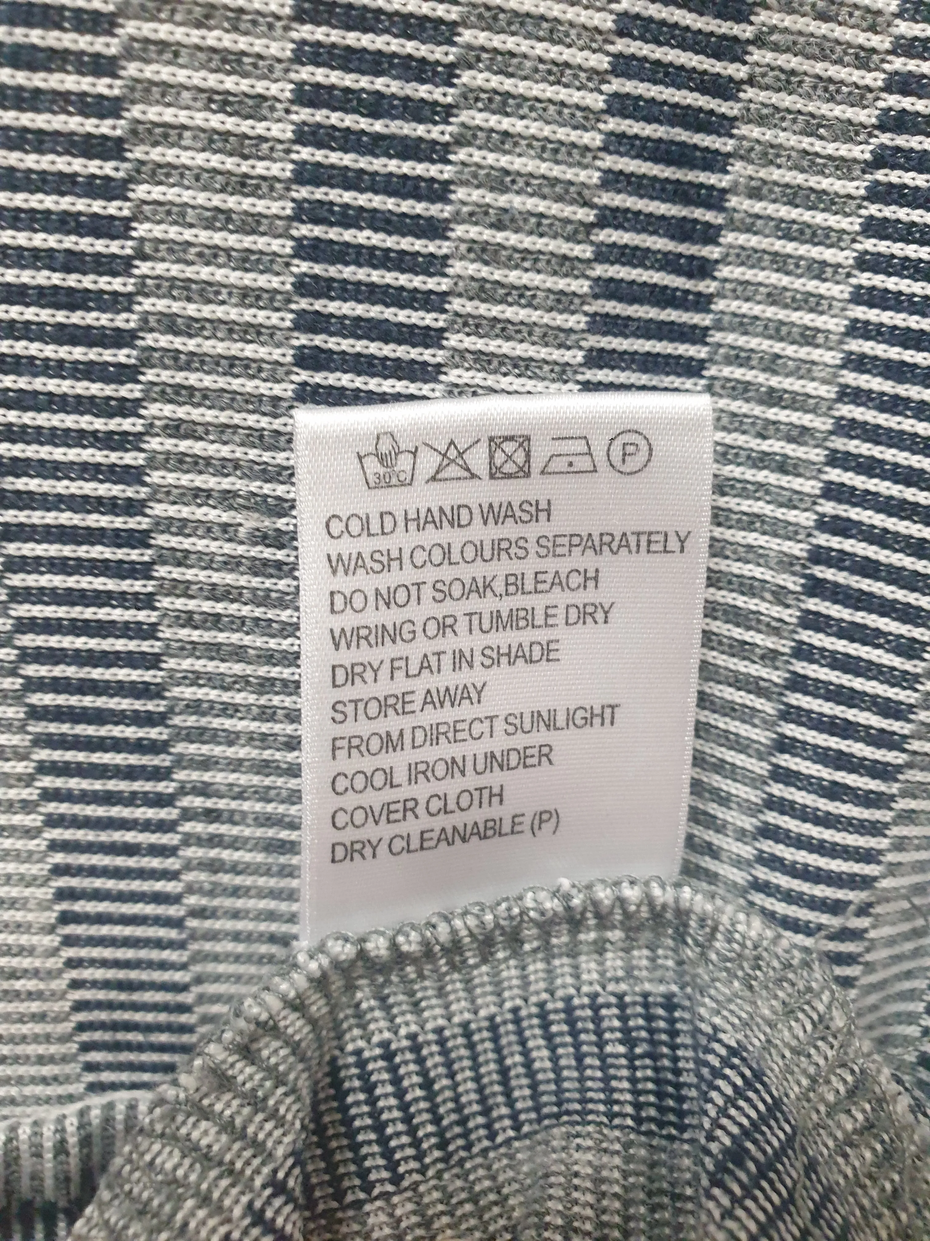 Jigsaw grey and blue striped linen mix top size XS, fits 6 and 8