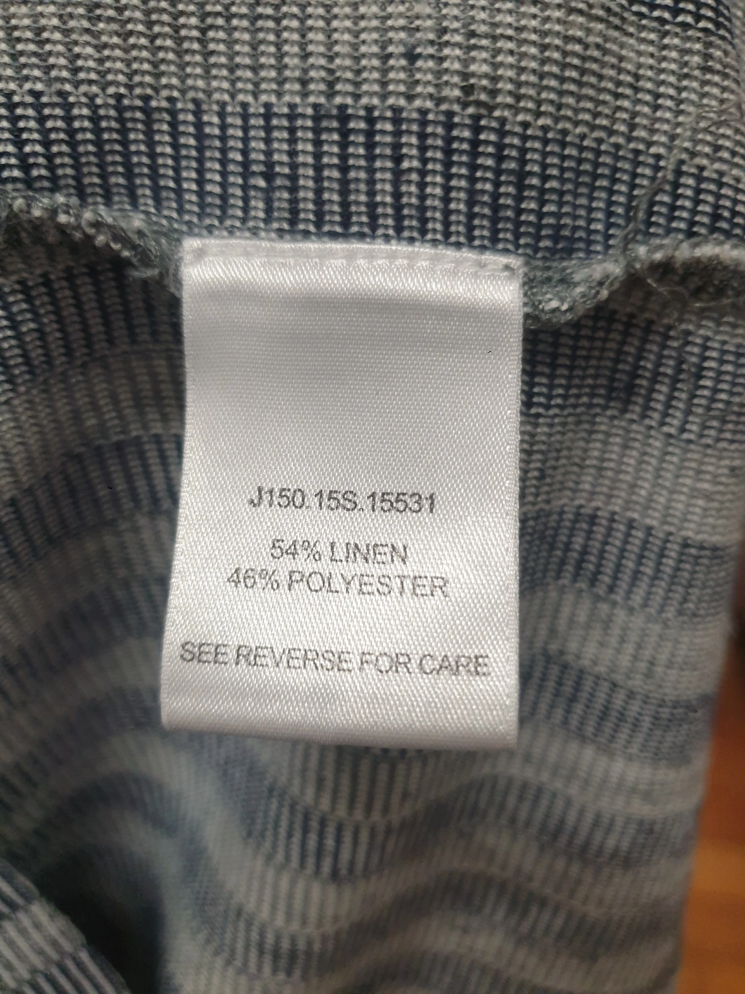 Jigsaw grey and blue striped linen mix top size XS, fits 6 and 8