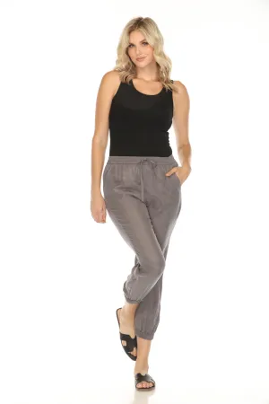 Johnny Was Pete & Greta Grey Cropped Jogger Pants P66019