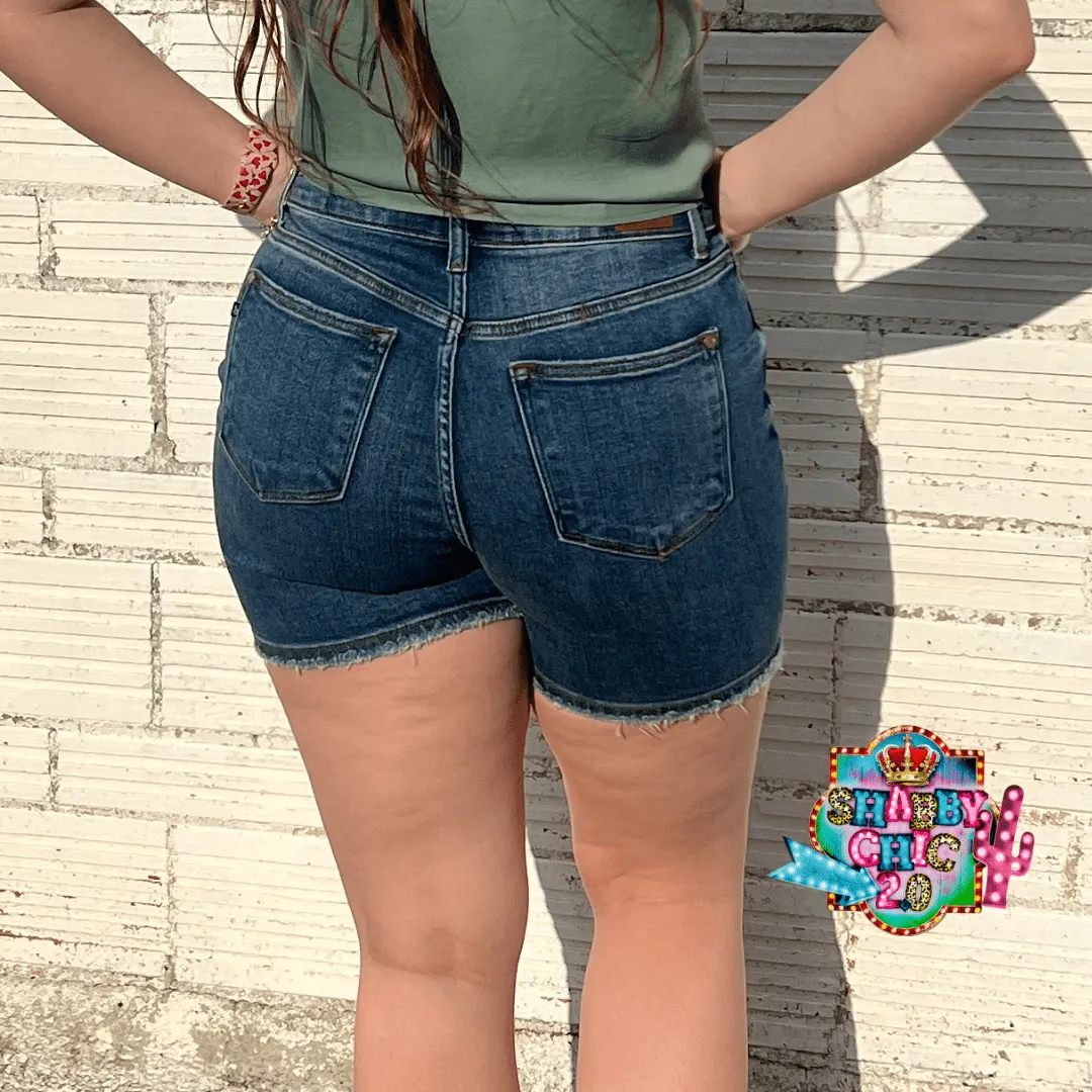 Judy Blue High Waist Mid Thigh Length Shorts
