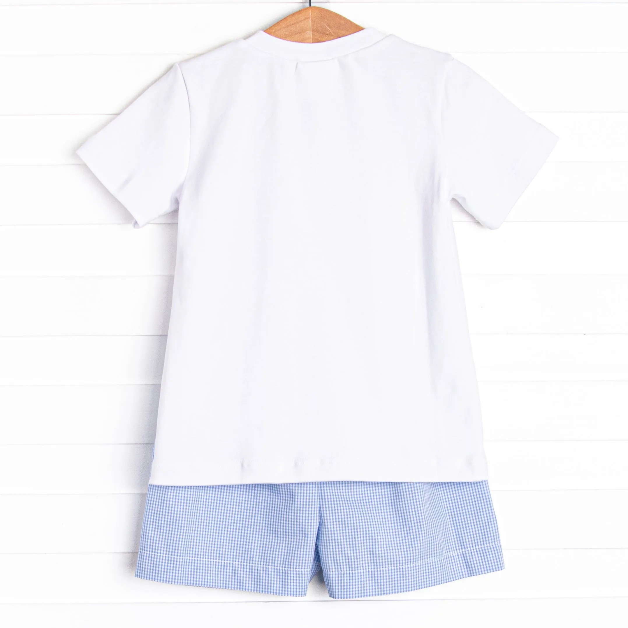 Jungle Joyride Smocked Short Set, Blue