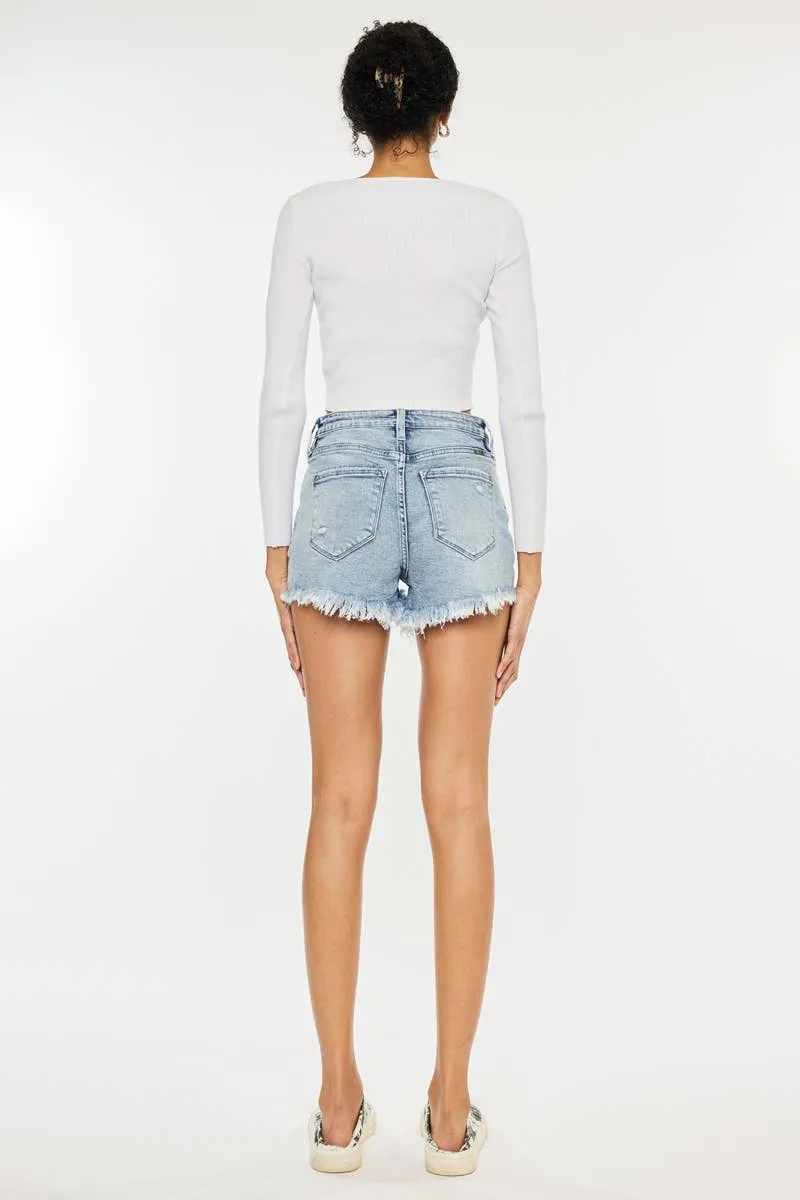 KanCan Hollie High Rise Fray Shorts