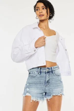 KanCan Hollie High Rise Fray Shorts