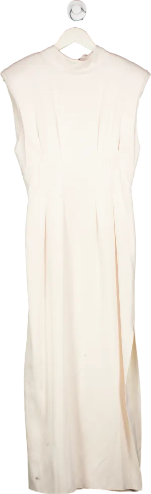 Karen Millen Ivory Sleeveless Bow Detail Shift Dress UK 8
