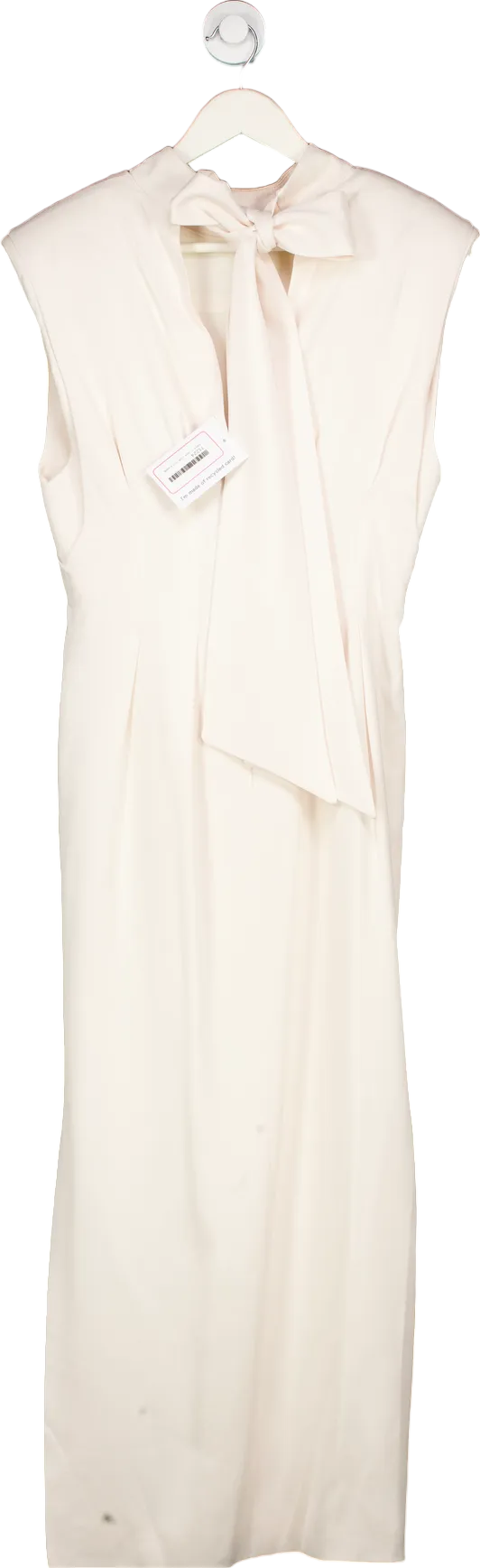 Karen Millen Ivory Sleeveless Bow Detail Shift Dress UK 8