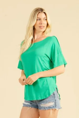 Kelly Round Neck Round Hem S/S