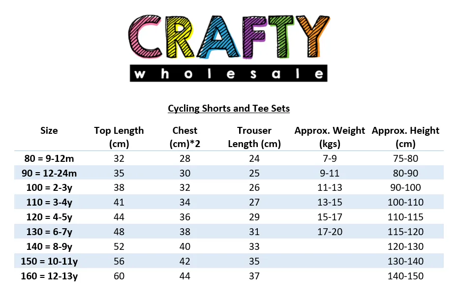 Kids Tales Children's Cycling Shorts Set -  Baby Blue