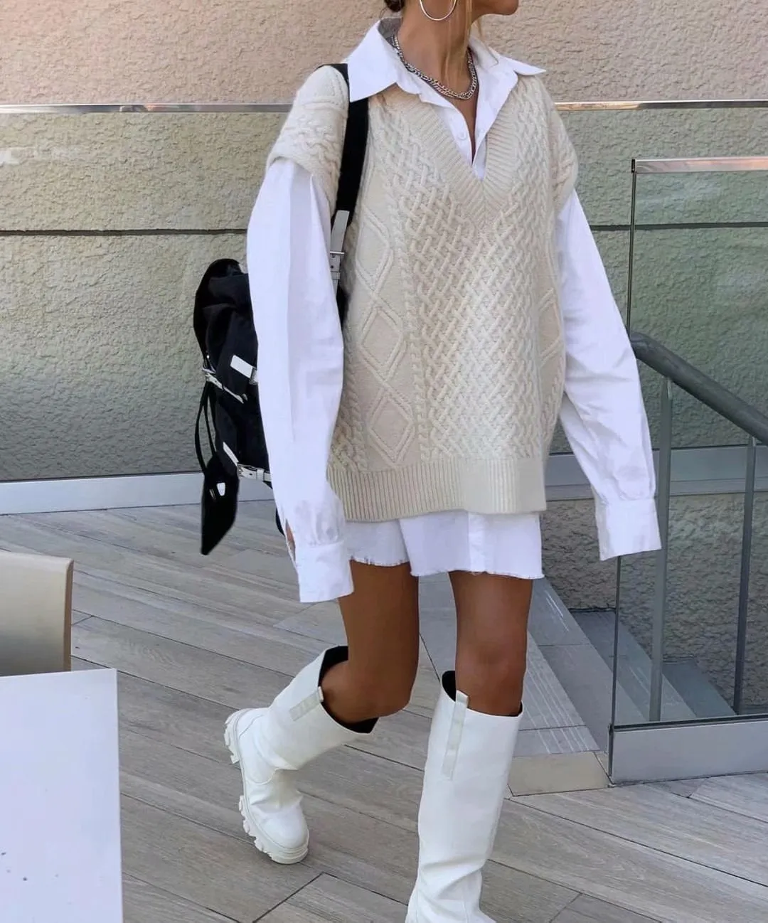 Knit V-neck Vest Sweaters Camis Tank Tops