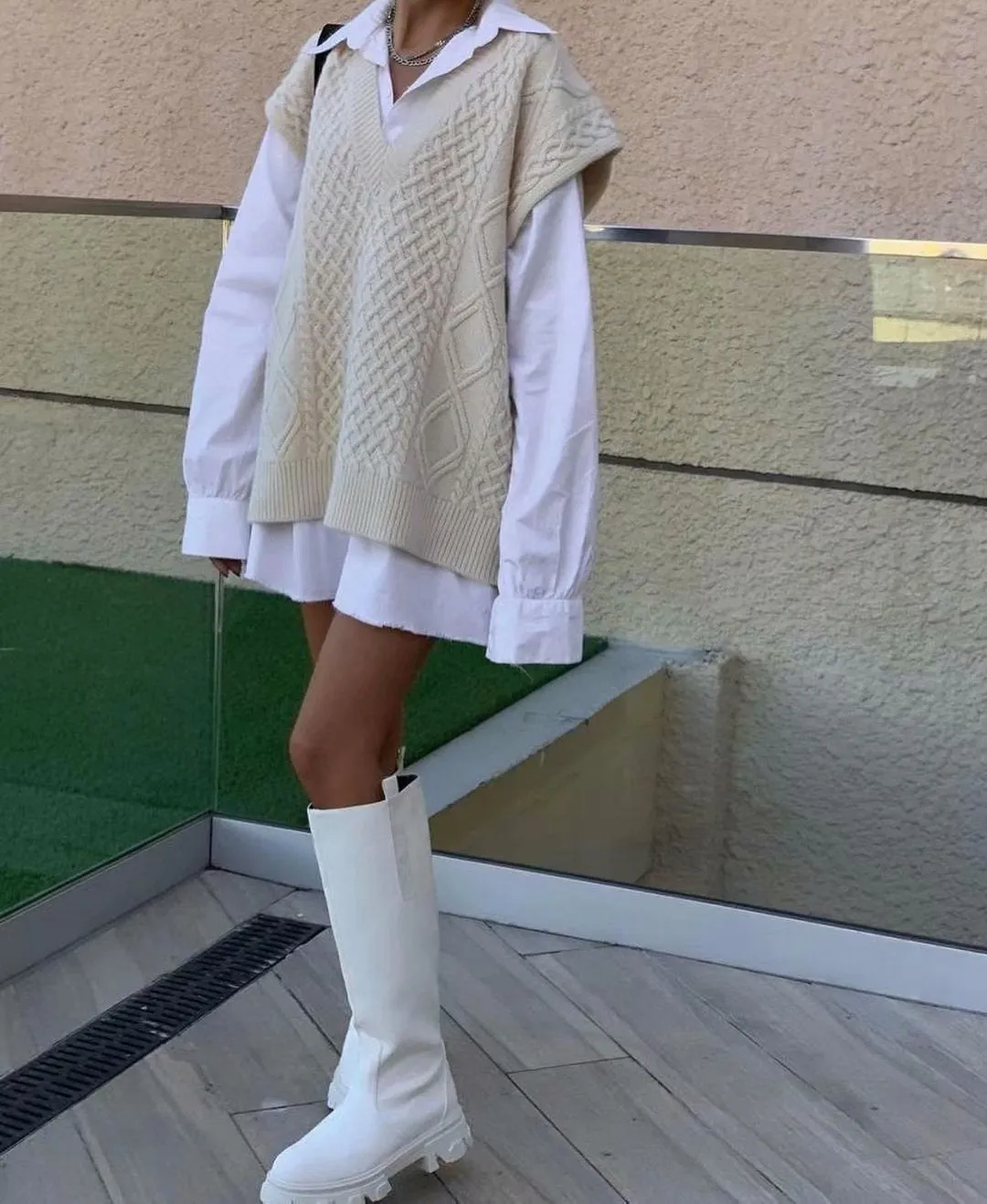 Knit V-neck Vest Sweaters Camis Tank Tops