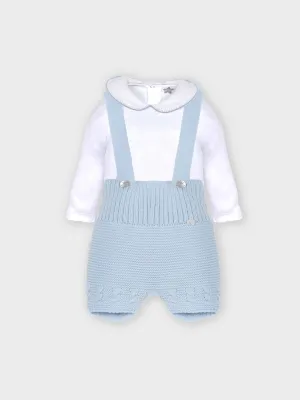 Knitted Shorts and Peter Pan Collar Set