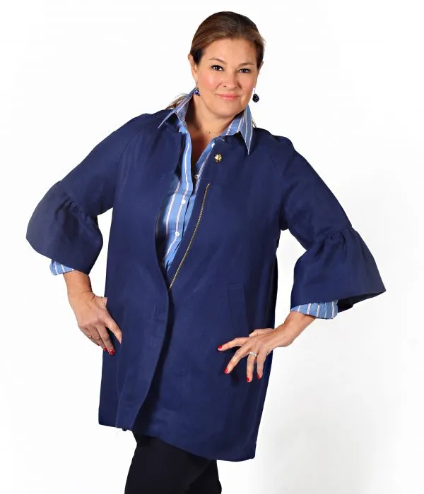 Lilly Jacket in Herringbone Linen
