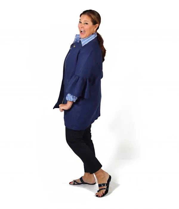 Lilly Jacket in Herringbone Linen