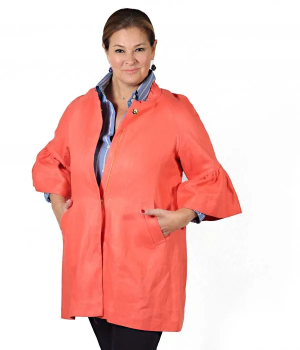 Lilly Jacket in Herringbone Linen
