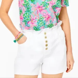 Lilly Pulitzer | Neva High Rise Stretch Shorts | Resort White | Size 2