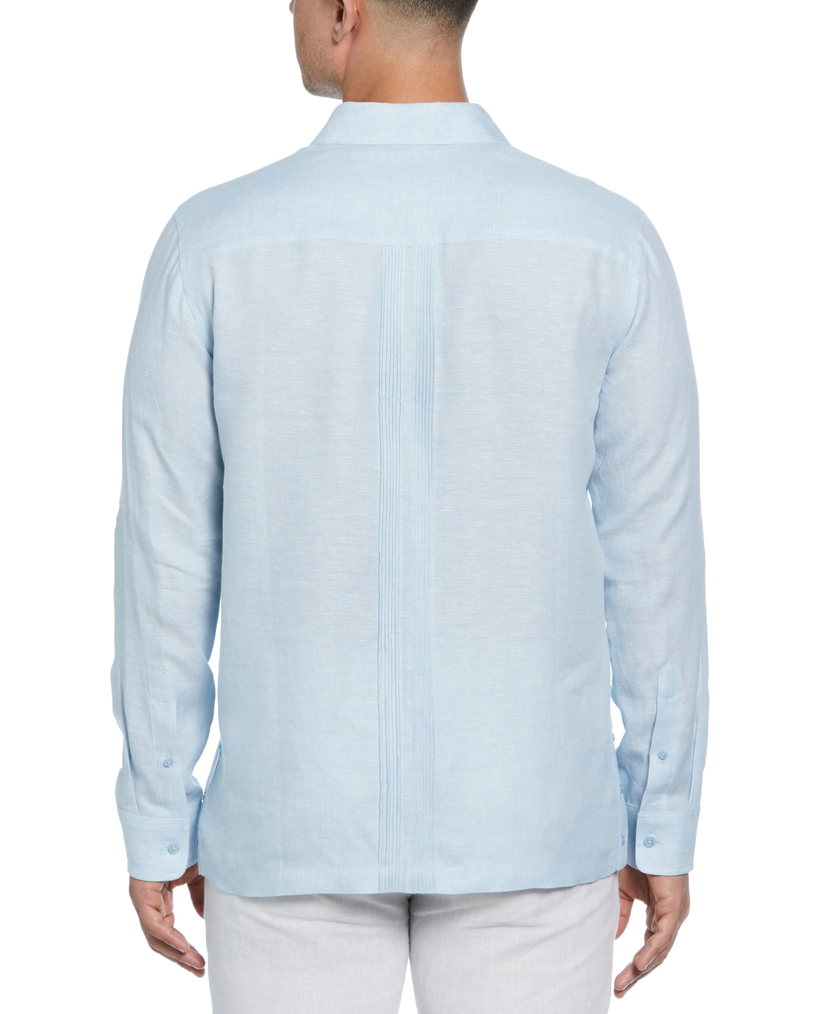 Linen Multi-Tuck Guayabera Shirt