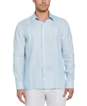 Linen Multi-Tuck Guayabera Shirt