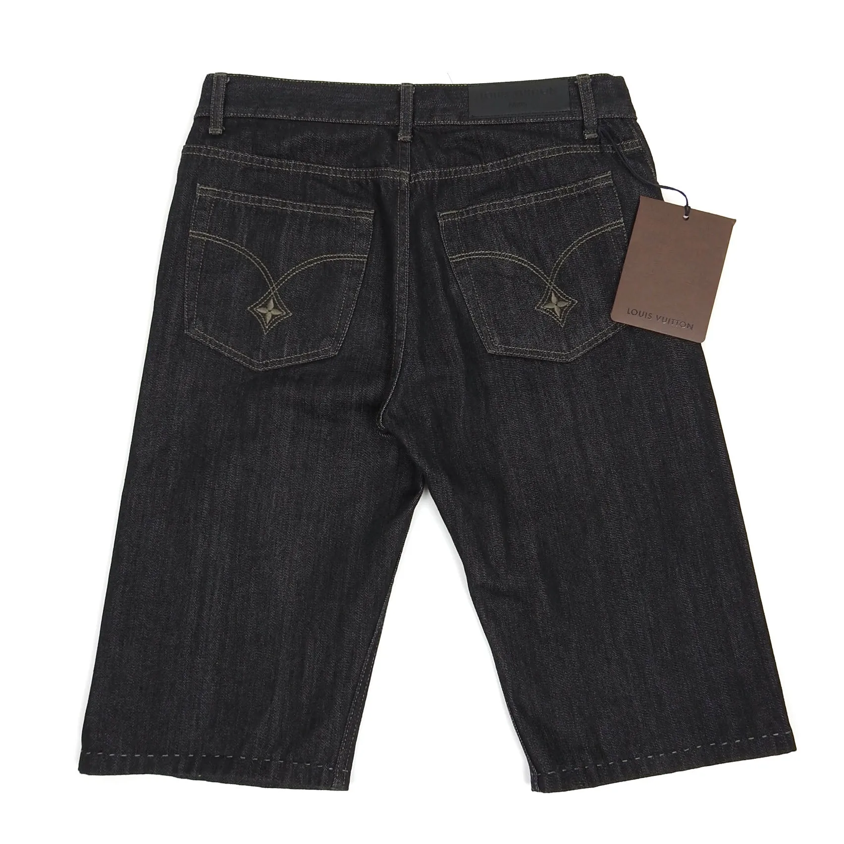 Louis Vuitton Black Denim Shorts Size 30