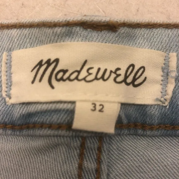 Madewell High Rise Embroidered Denim Shorts- Size 32