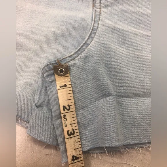 Madewell High Rise Embroidered Denim Shorts- Size 32
