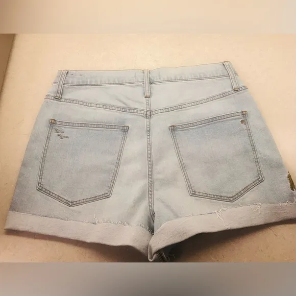 Madewell High Rise Embroidered Denim Shorts- Size 32