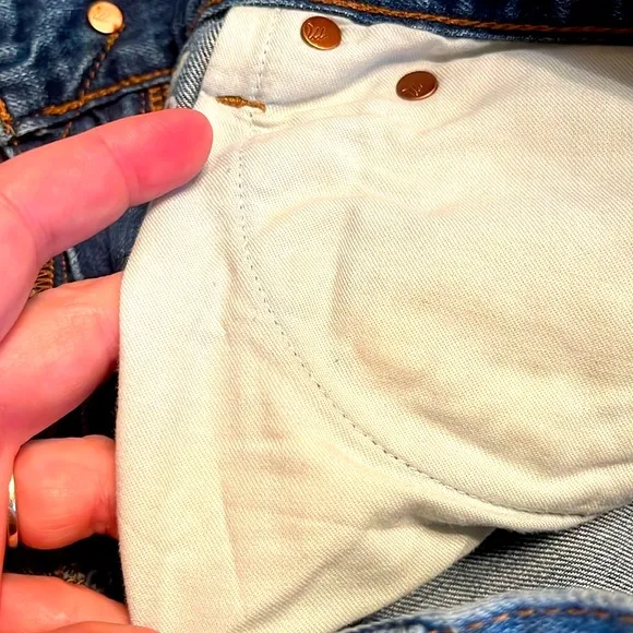 MADEWELL Size 28 The Perfect Jean Shorts: Daisy Embroidered Cut-Off Denim EUC