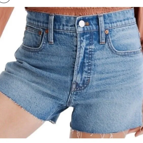 MADEWELL The Perfect Jean Shorts hi rise stretch denim sz28
