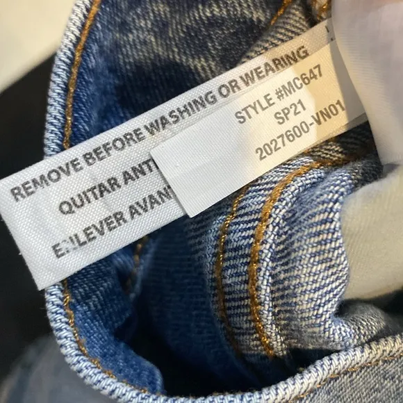 MADEWELL The Perfect Jean Shorts hi rise stretch denim sz28
