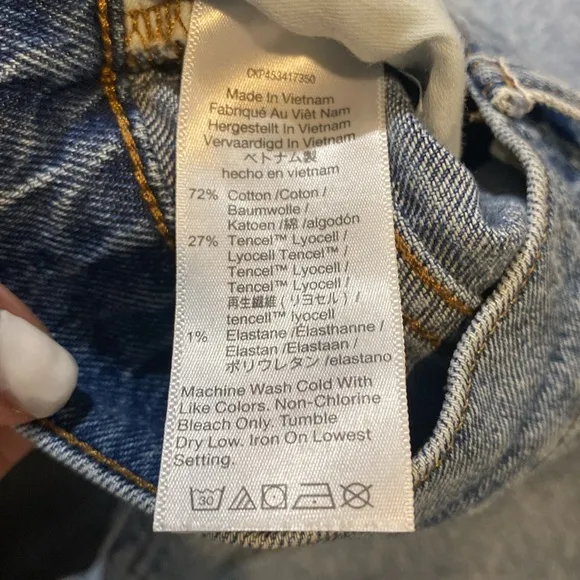 MADEWELL The Perfect Jean Shorts hi rise stretch denim sz28