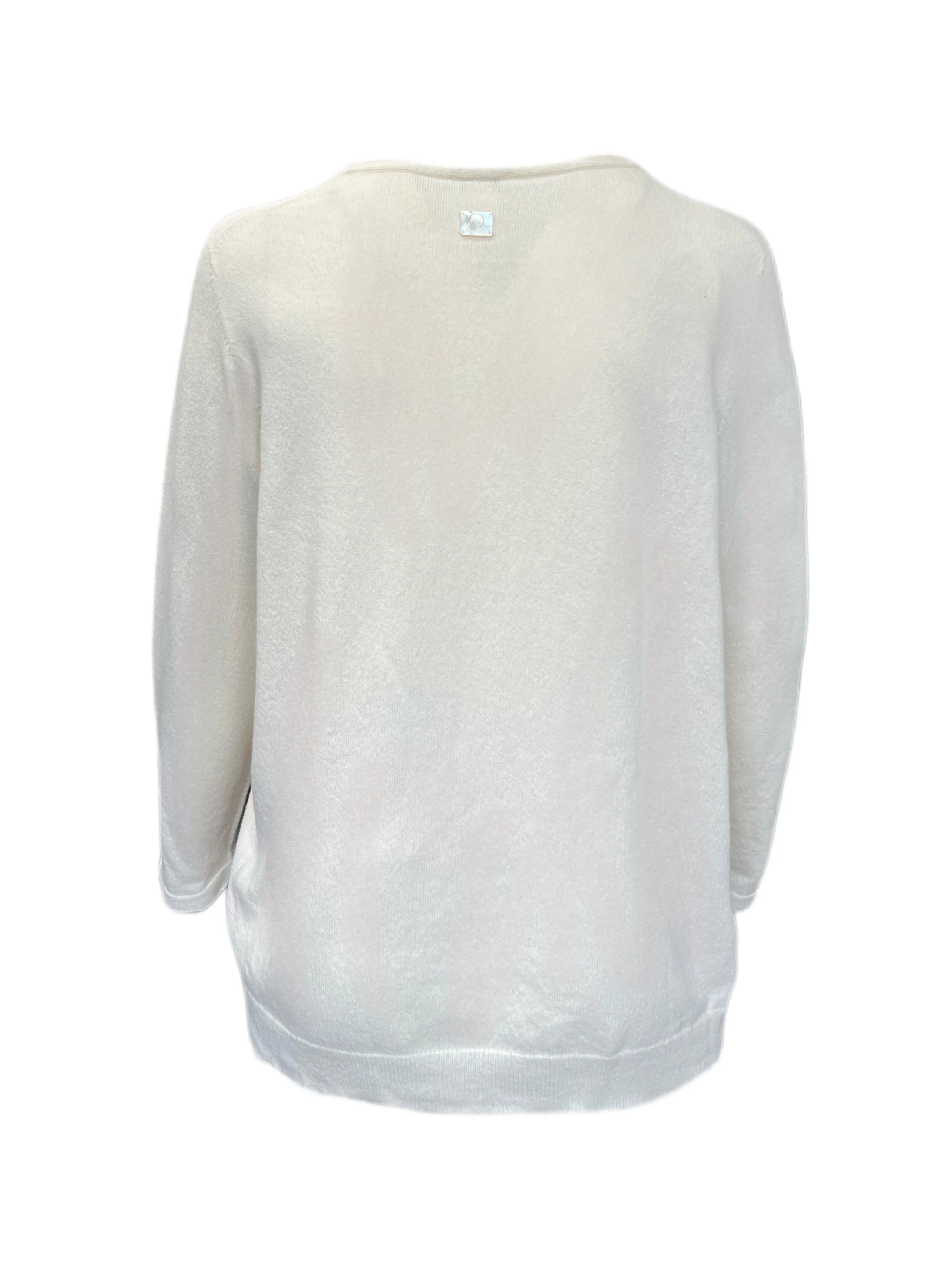 Marina Rinaldi Women's Beige Adorno Cashmere Blended Sweater Size XL NWT