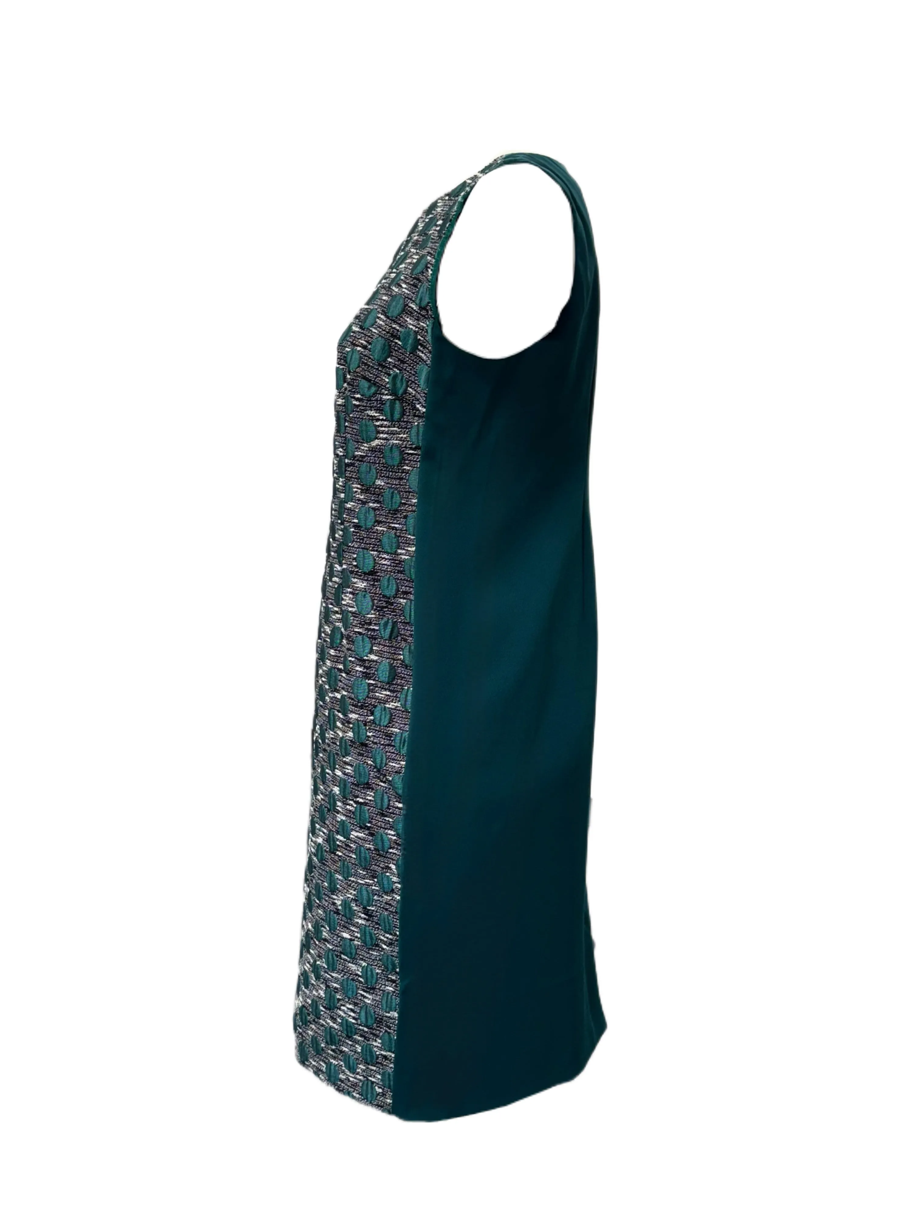 Marina Rinaldi Women's Green Dattilo Zipper Closure Shift  Dress NWT