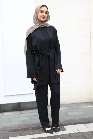 Marwa Two Piece Matching Set - Black