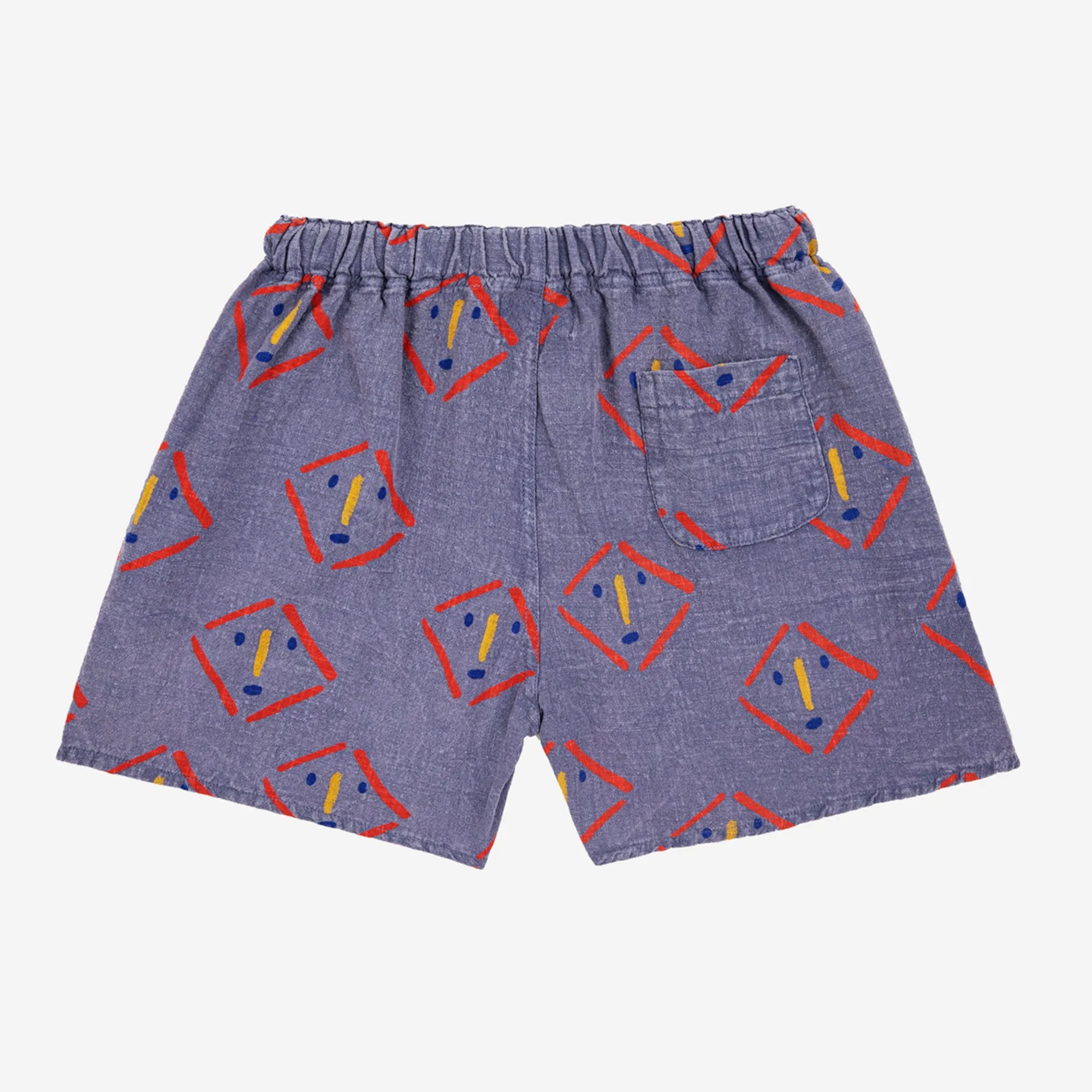 Masks All Over Woven Shorts by Bobo Choses