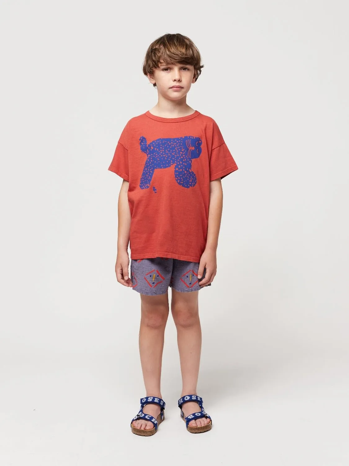 Masks All Over Woven Shorts by Bobo Choses