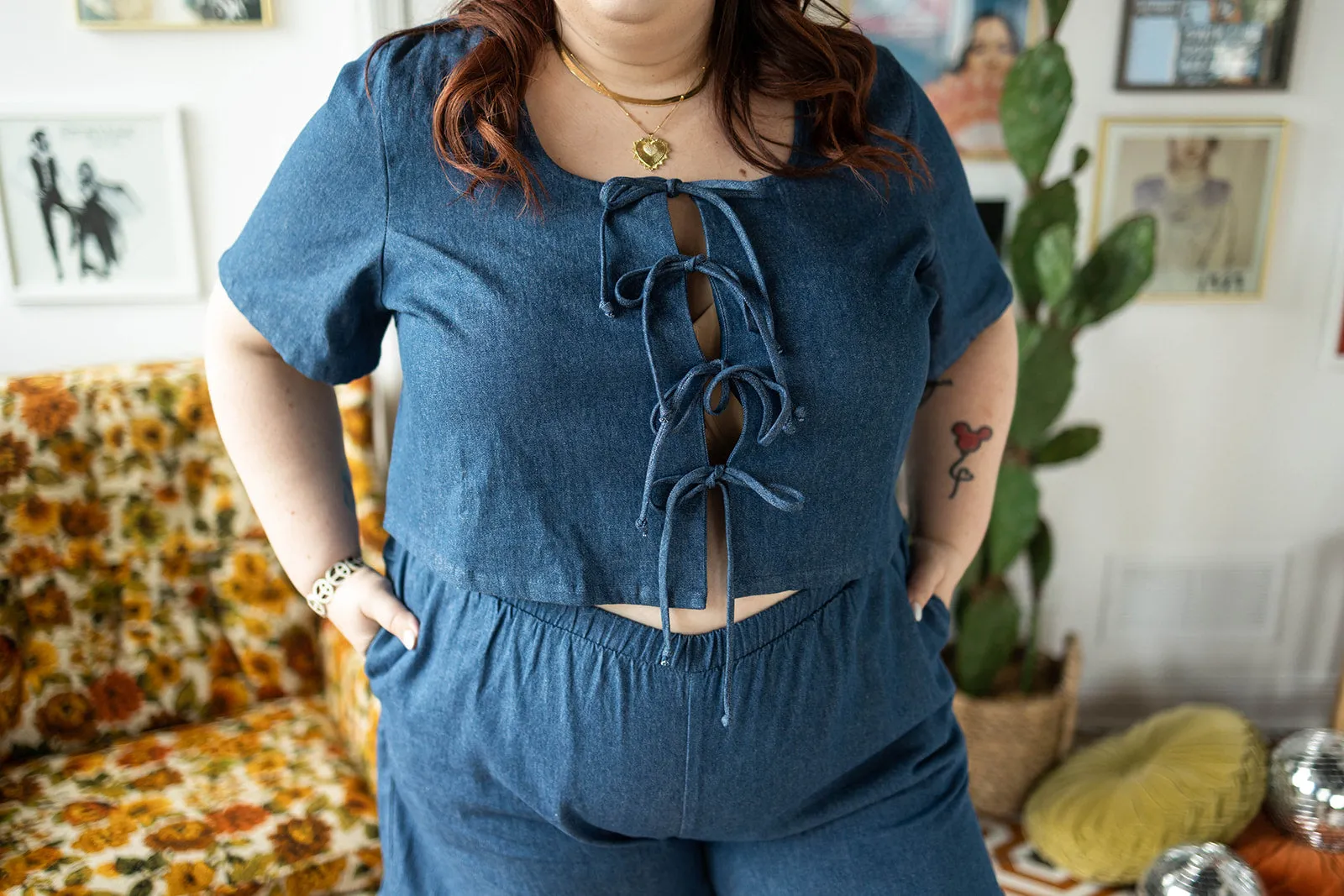 maura short sleeve in denim