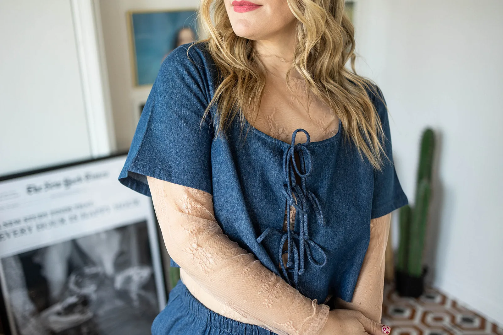 maura short sleeve in denim