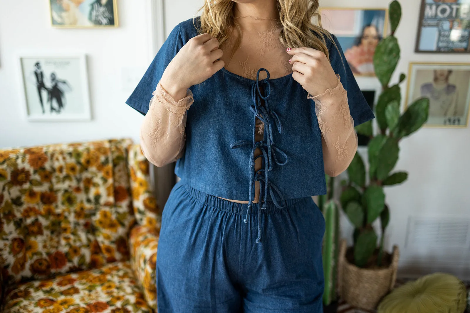 maura short sleeve in denim