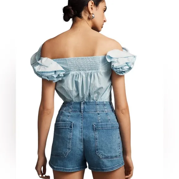 MAUVE ANTHROPOLOGIE women’s COLETTE denim edition shorts 31 like new!