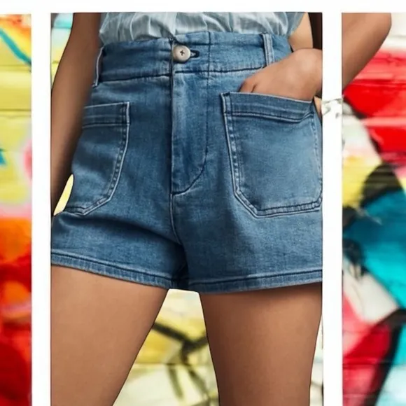 MAUVE ANTHROPOLOGIE women’s COLETTE denim edition shorts 31 like new!