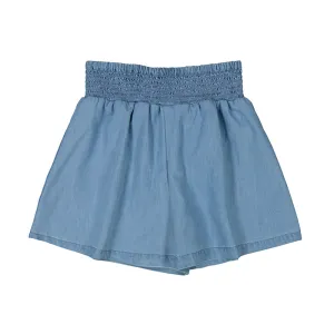 Mayoral Youth Girls Flowy Denim Shorts - Light Wash