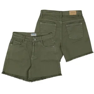 Mayoral Youth Girls Twill Shorts - Bayleaf