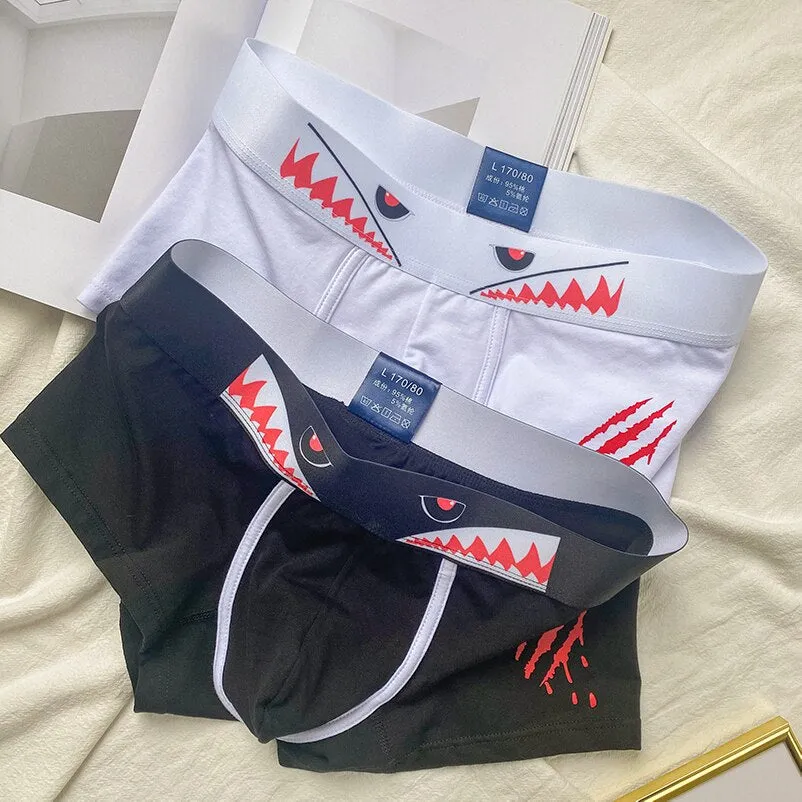 Men's Cotton Underwear Boxer Shorts: Shark Attack (3 pieces)