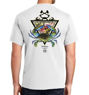 Men's Maryland Blue Crab Short Sleeve White Cotton T-Shirt