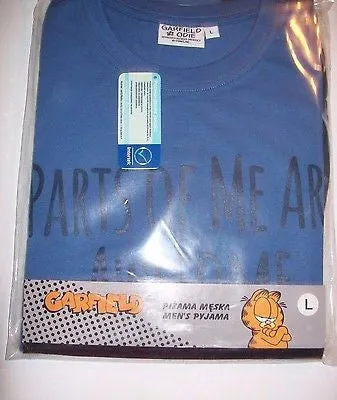 Mens Pajama Short Set TVM Size L Parts Of Me Are